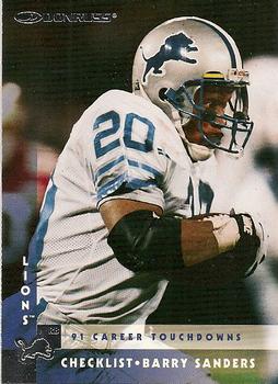 Barry Sanders Detroit Lions 1997 Donruss NFL Checklist #229